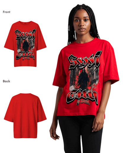 G West Womens Ghost City Oversized Tee