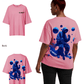G West Womens Oversized Blue Man Tee