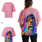G West Womens Oversized Flaming Zombie Tee