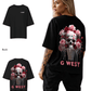 G West Womens Oversized Ice Cream Skull Tee