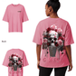 G West Womens Oversized Ice Cream Skull Tee