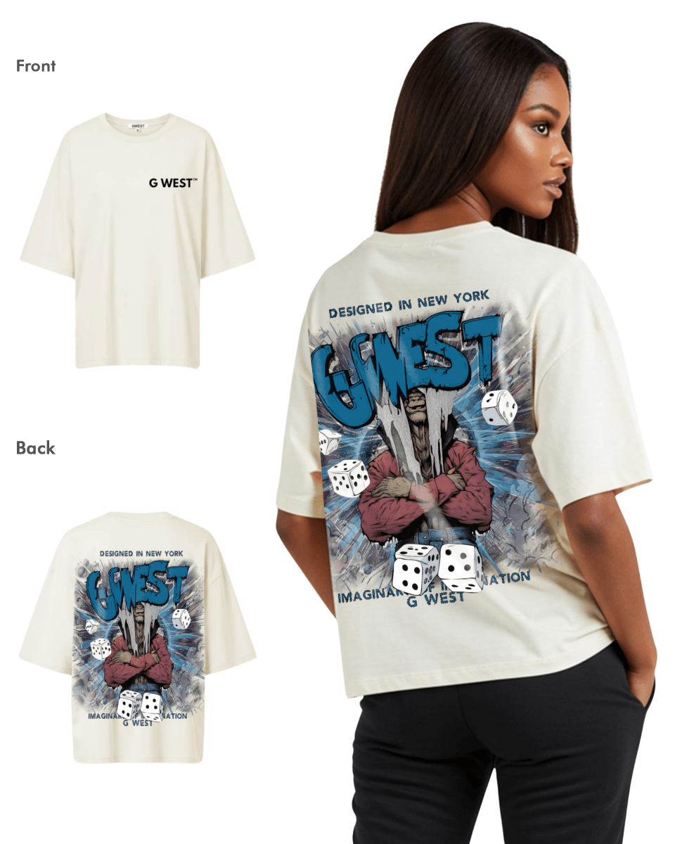 G West Womens Oversized Imagine Of Imagination Tee