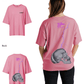 G West Womens Oversized Lighting Skull Tee