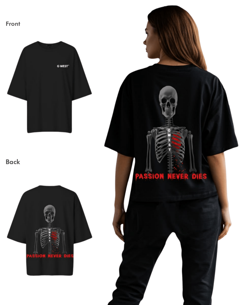 G West Womens Oversized Passion Never Dies Tee