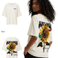 G West Womens Oversized Sunflower Tee