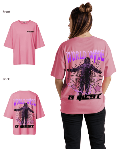 G West Womens Oversized World Wide Star Tee