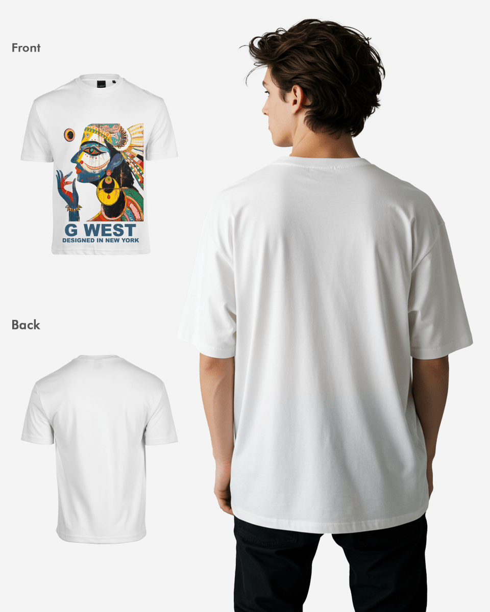 G West Mens Work Of Art Oversized Tee