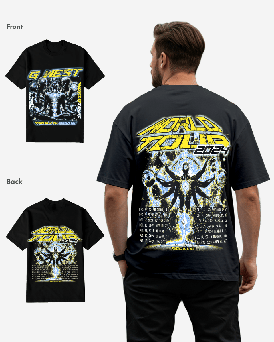 G West World is Yours Black T-Shirt Big and Tall Mens