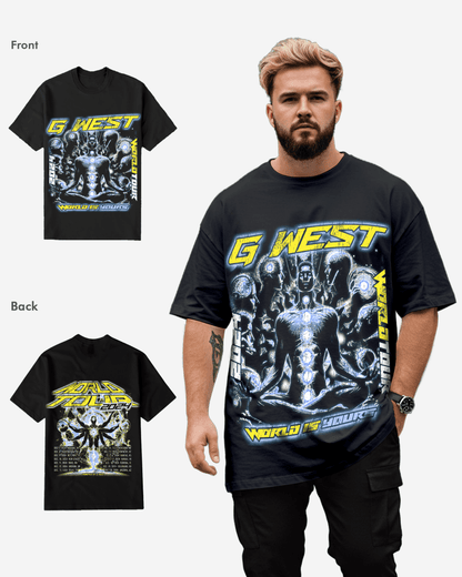 G West World is Yours Black T-Shirt Big and Tall Mens