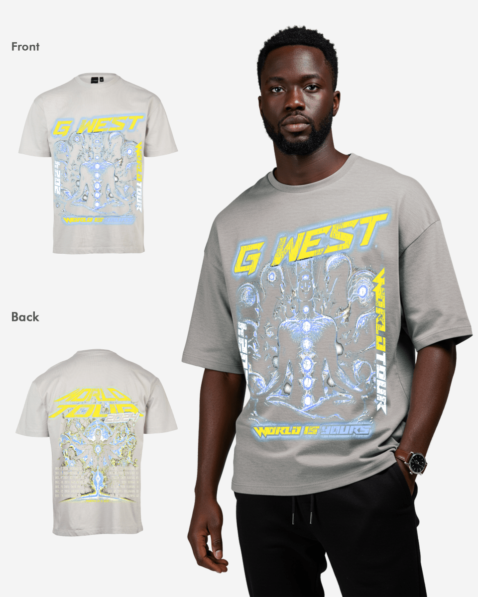 G West World Is Yours Premium Oversized T-Shirt Mens