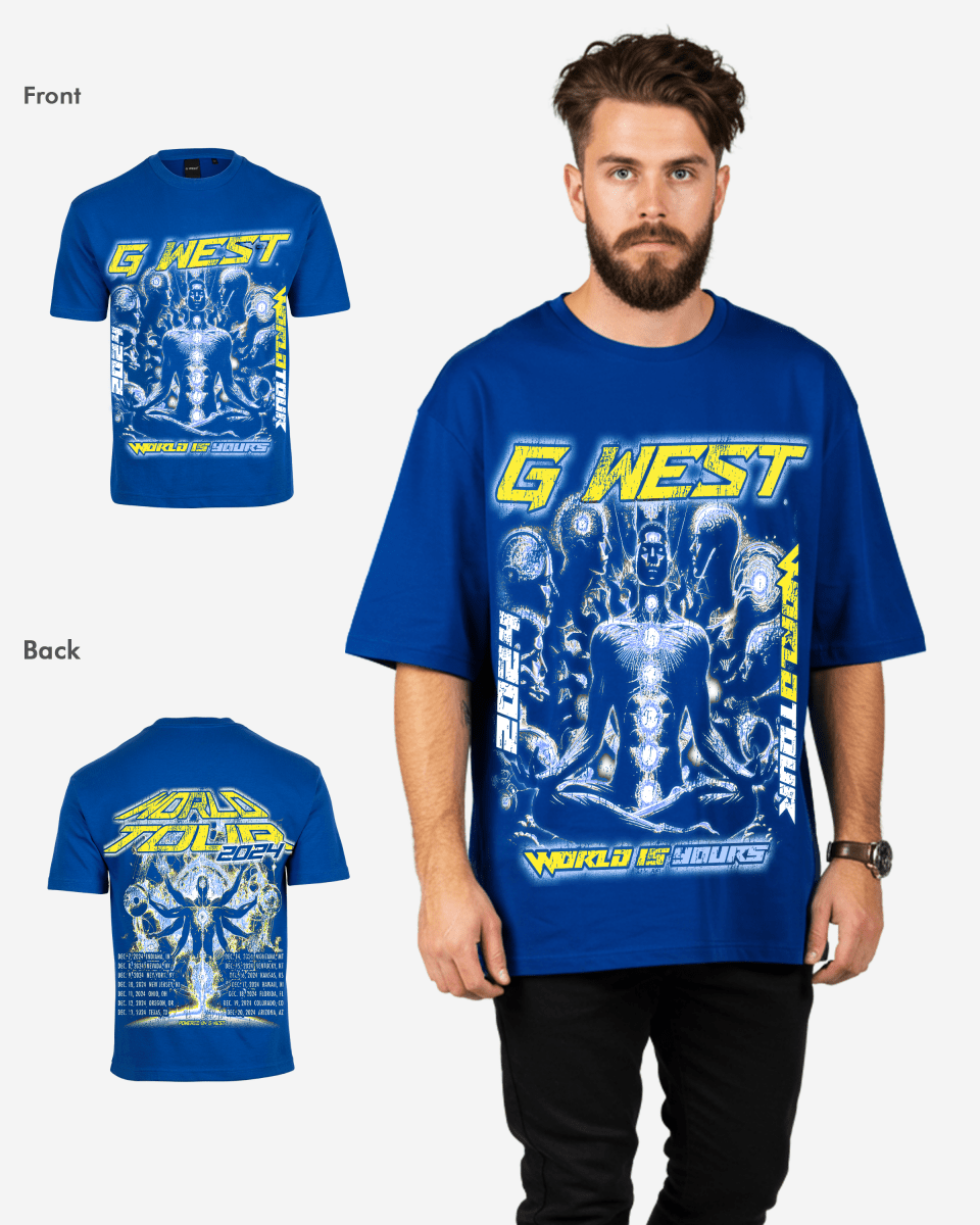 G West World Is Yours Premium Oversized T-Shirt Mens