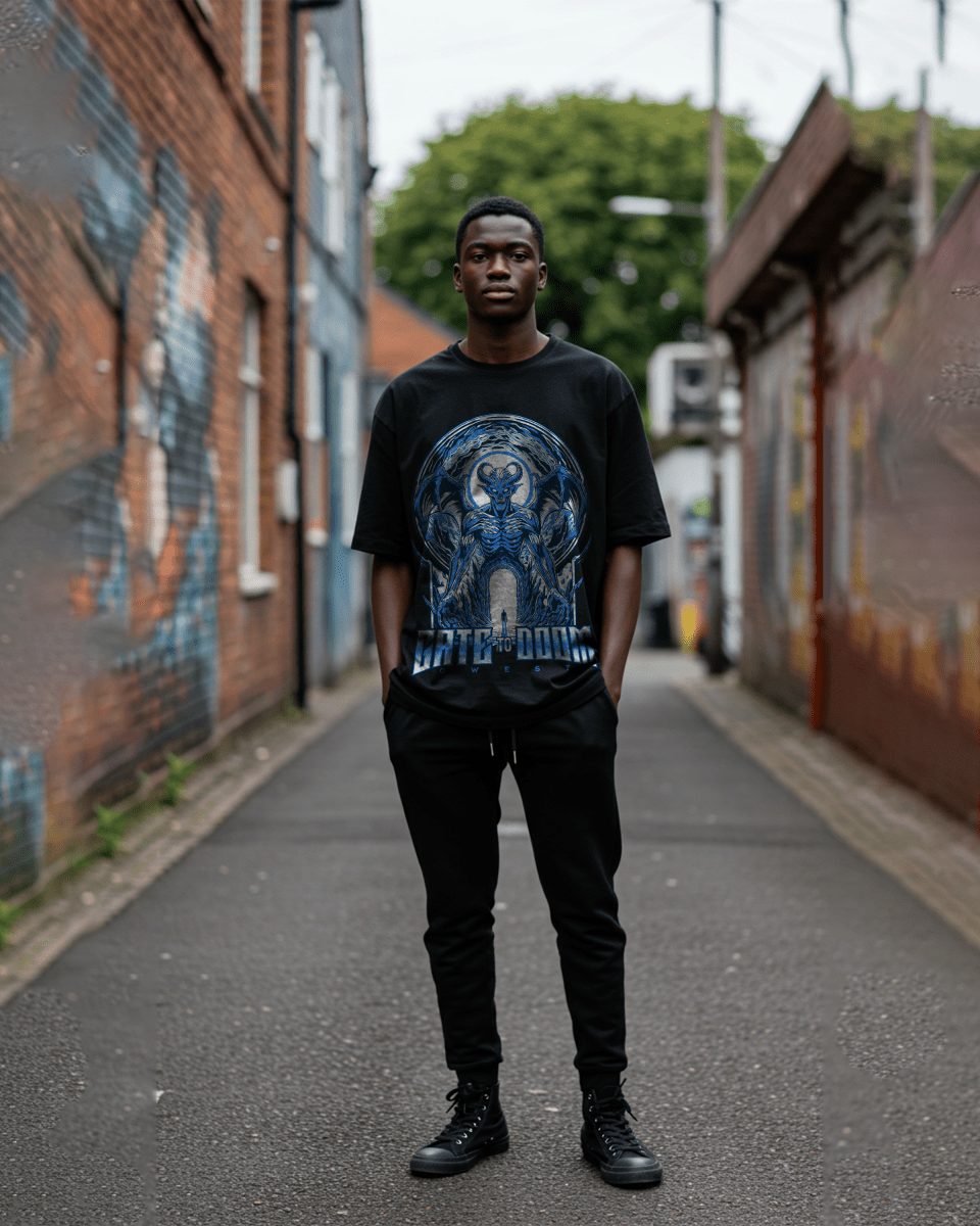 G West Gate To Doom Men's Oversized T-Shirt