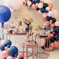 Pastel Pink, Rose Gold & Navy Balloon Garland Kit