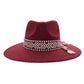 Geometric Trim Vegan Fabric C.C Panama HAT