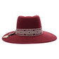 Geometric Trim Vegan Fabric C.C Panama HAT