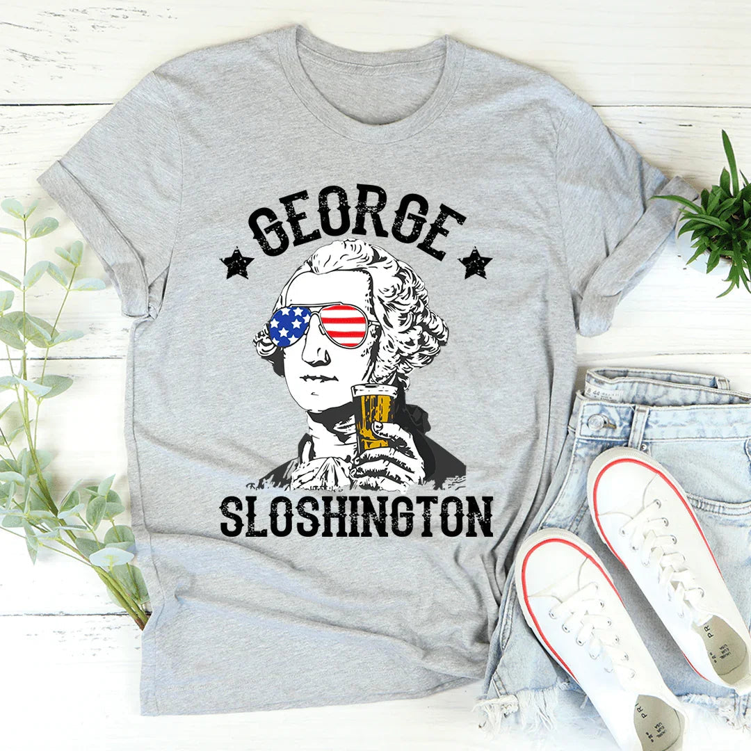 Playful Party Graphic Tee – "George Sloshington"