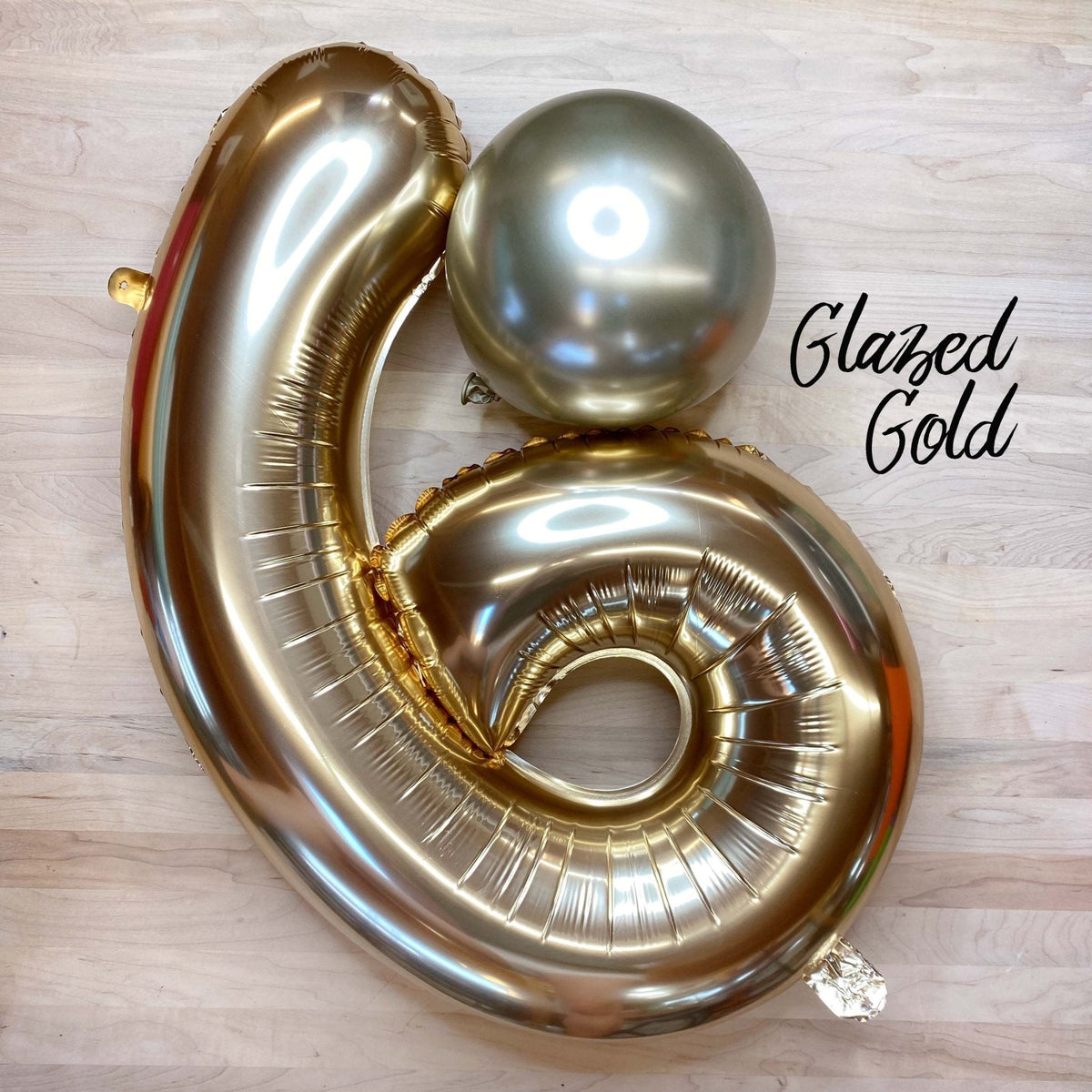 Globo gigante de papel de aluminio dorado | 81 cm metálico | Números 0-9