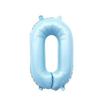 Pastel Blue Number Balloon | 32" Giant Foil | Numbers 0-9