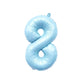 Pastel Blue Number Balloon | 32" Giant Foil | Numbers 0-9