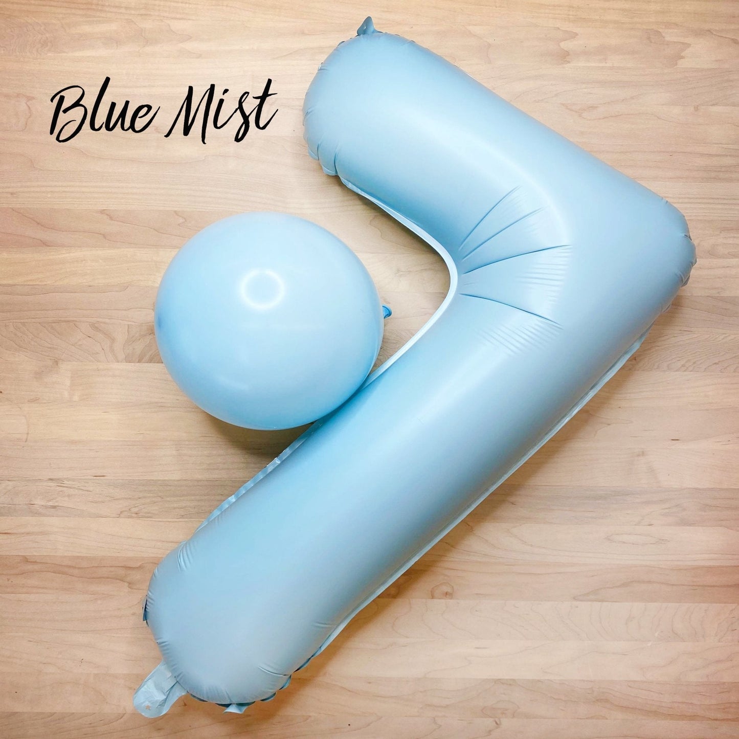 Pastel Blue Number Balloon | 32" Giant Foil | Numbers 0-9