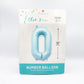 Pastel Blue Number Balloon | 32" Giant Foil | Numbers 0-9