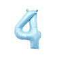 Pastel Blue Number Balloon | 32" Giant Foil | Numbers 0-9