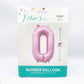 Pastel Lilac Pink Number Balloon | 32" Giant Foil | Numbers 0-9