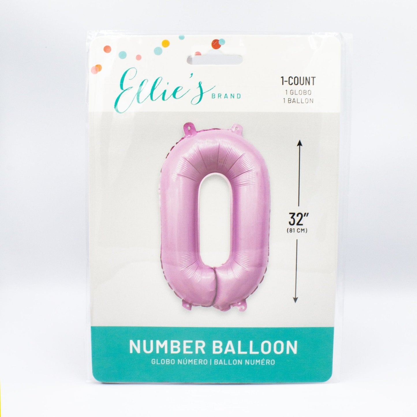Pastel Lilac Pink Number Balloon | 32" Giant Foil | Numbers 0-9