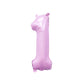 Pastel Lilac Pink Number Balloon | 32" Giant Foil | Numbers 0-9