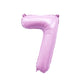 Pastel Lilac Pink Number Balloon | 32" Giant Foil | Numbers 0-9