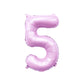 Pastel Lilac Pink Number Balloon | 32" Giant Foil | Numbers 0-9