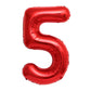 Red Number Balloon