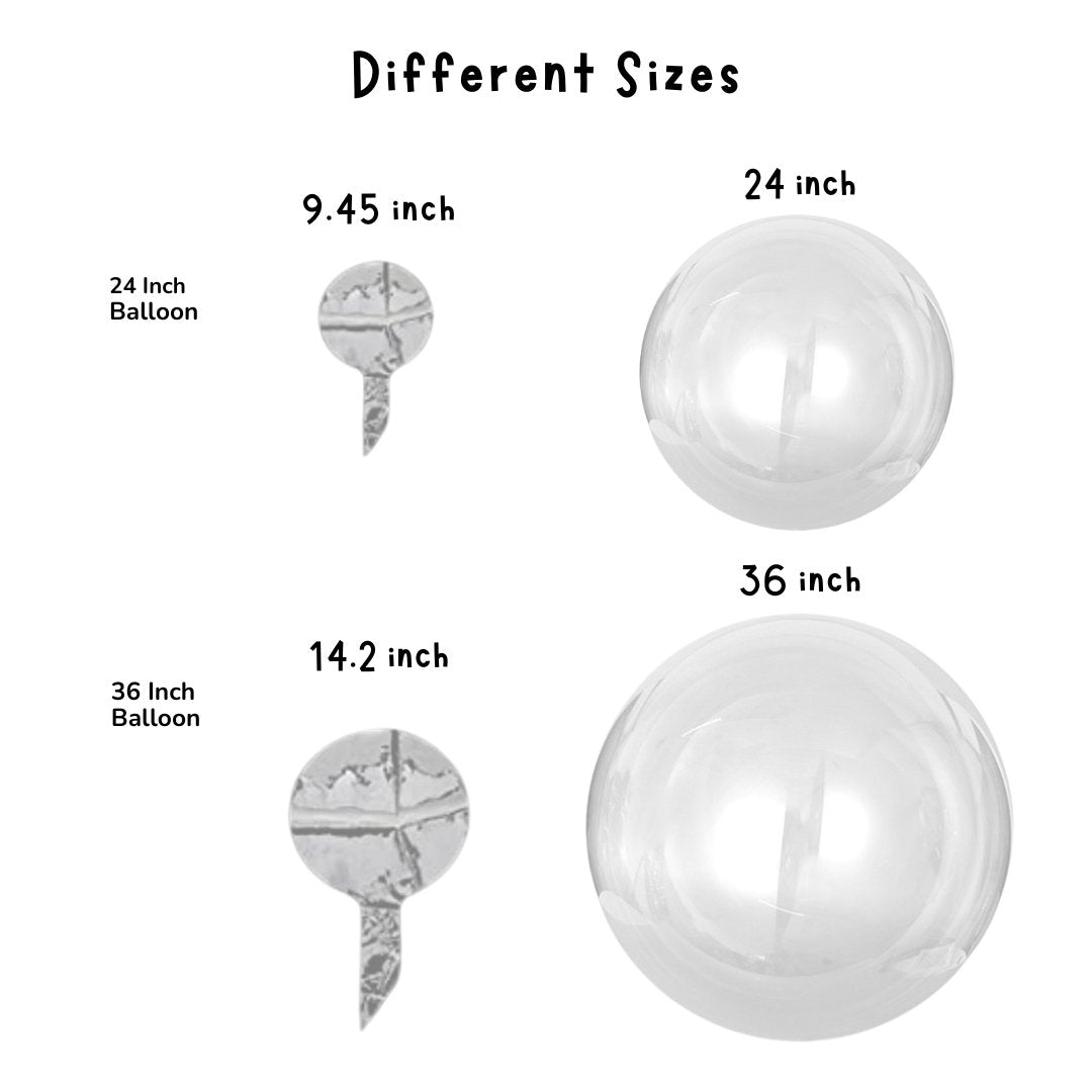 Clear Bobo Balloon – 24" or 36" Stuffable Bubble