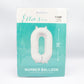 Giant White Number Balloon | 32" Foil | Numbers 0-9