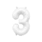 Giant White Number Balloon | 32" Foil | Numbers 0-9
