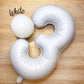 Giant White Number Balloon | 32" Foil | Numbers 0-9