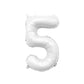 Giant White Number Balloon | 32" Foil | Numbers 0-9