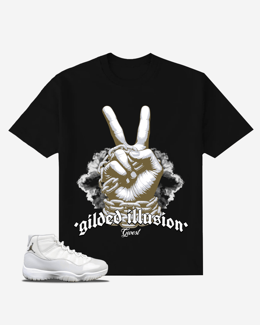 Camiseta extragrande Gilded Illusion G West para hombre