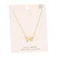 Gold Dipped Dachshund Heart Charm Dog Detailed Necklace
