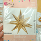 Gold Starburst Cluster Balloon | 12-Point Metallic Foil Star