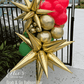 Gold Starburst Cluster Balloon | 12-Point Metallic Foil Star