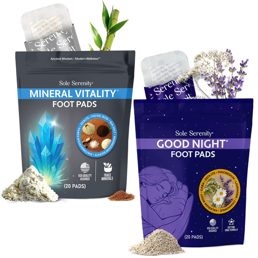 Vital Minerals + Parches para Pies Good Night Sleep – Paquete de 2