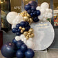 Navy, White & Gold Balloon Garland Kit – Graduation Decor