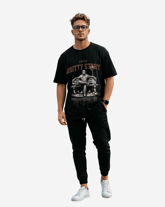 Camiseta extragrande G West Gritty Story para hombre