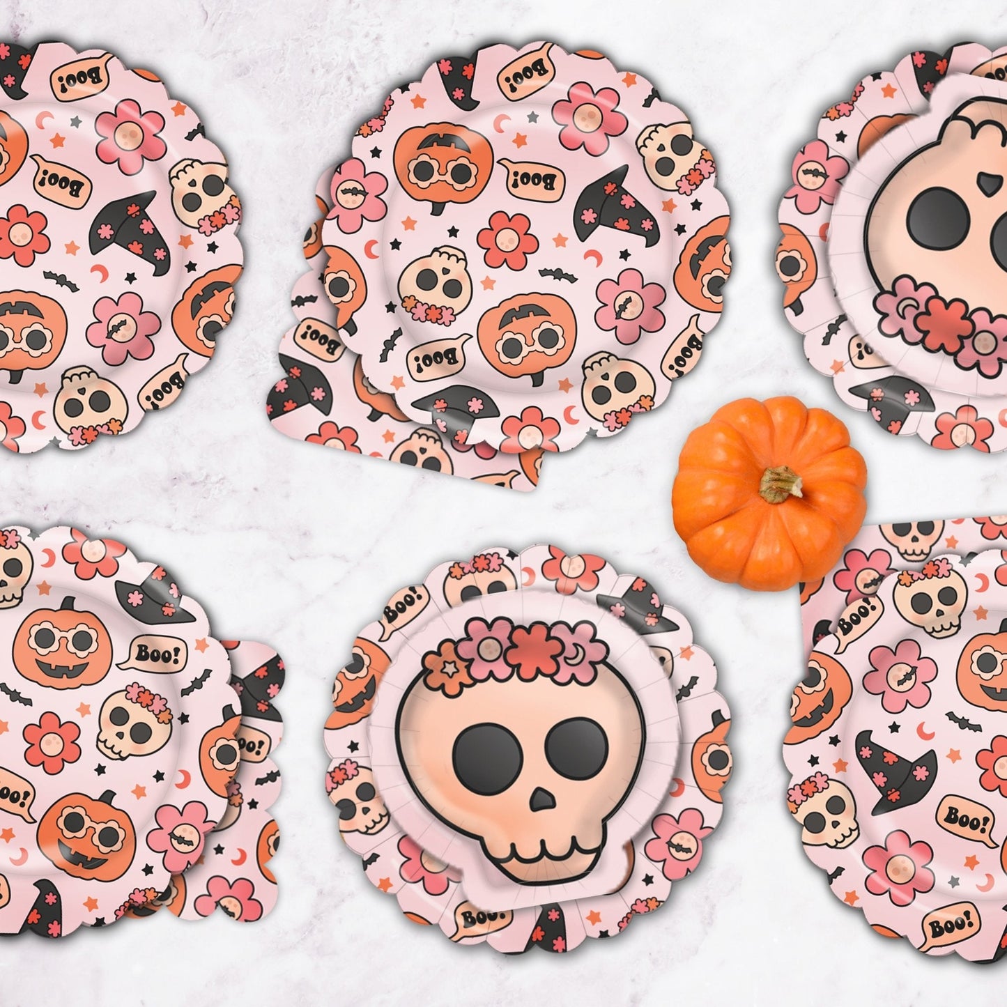 Groovy Halloween Icon Plates