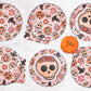 Groovy Halloween Skull Paper Plates