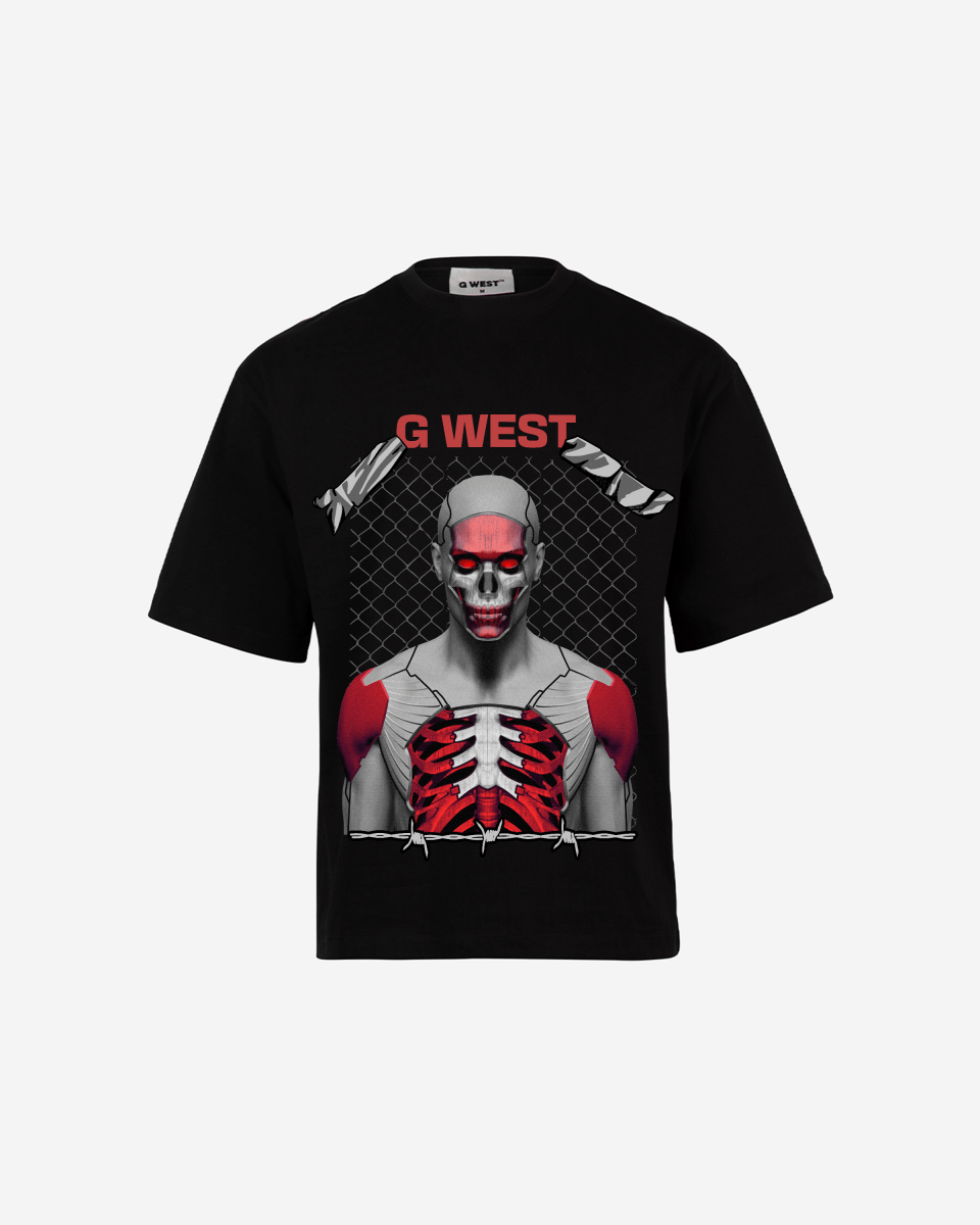 G WEST red eyed rage OVERSIZED T-Shirt Mens