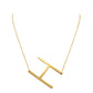 H Monogram Metal Pendant Necklace