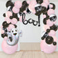Pink & Black Halloween Balloon Garland Kit