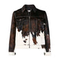 Elegant Women's Cowhide Leather Bifold Jacket, Handcrafted for Daily Use